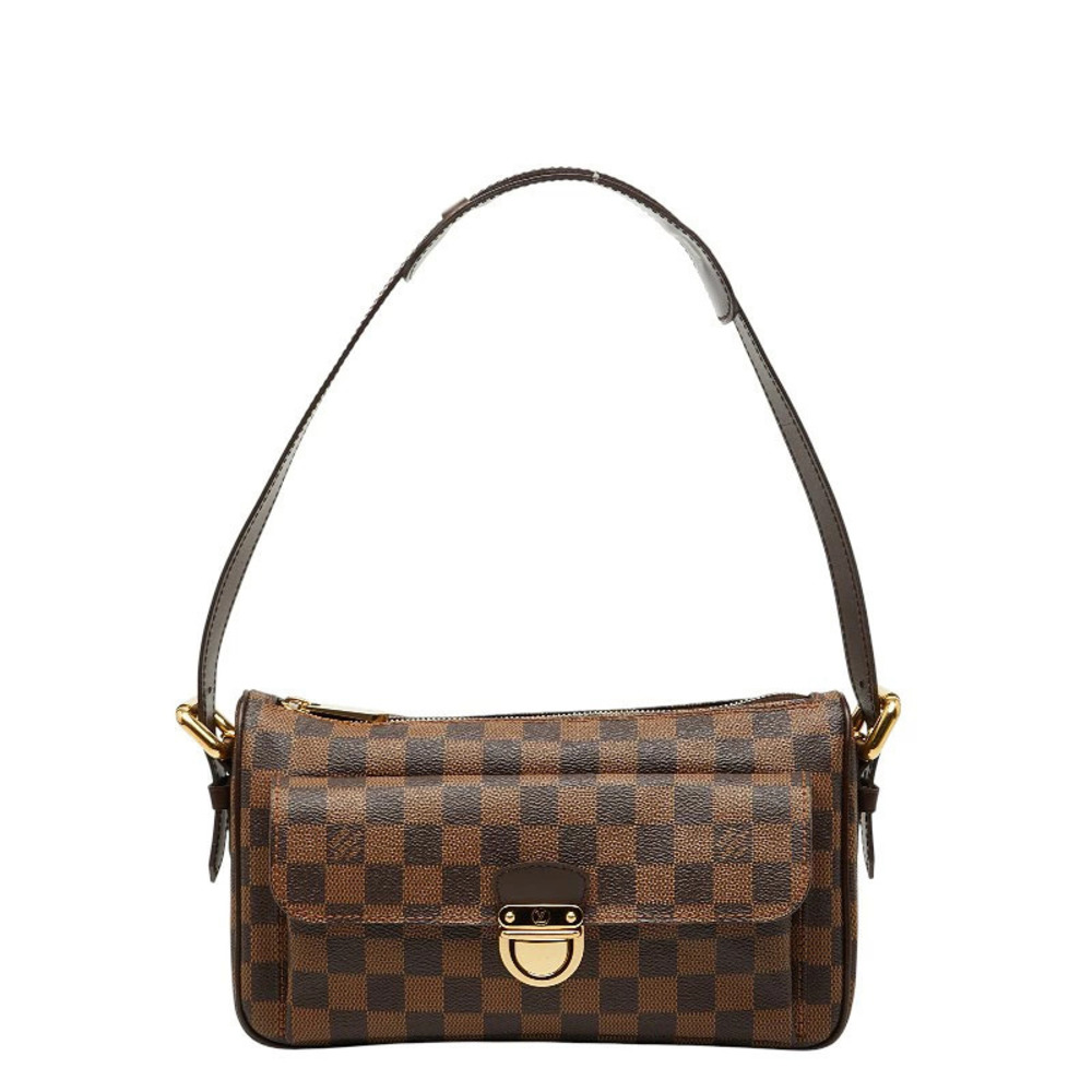 Louis Vuitton Damier Ravello Shoulder Bag Brown Leather